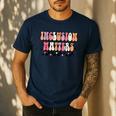 Boho Inclusion Matters Special Education SPED Teacher Women Men's Casual T-Shirt Navy Boho Inclusion Matters Special Education SPED Teacher Women Men's Casual T-Shirt Navy