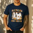 Boo Crew Daycare Teacher Matching Halloween Costume Ghost Men's Casual T-Shirt Navy Boo Crew Daycare Teacher Matching Halloween Costume Ghost Men's Casual T-Shirt Navy