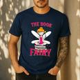 The Book Fairy Reading Teacher Librarian T-Shirt Men's Casual T-Shirt Navy