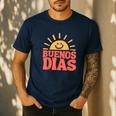 Buenos Dias Spanish Teacher Appreciation Back To School Men's Casual T-Shirt Navy