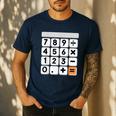 Calculator Easy Halloween Costume For Math Teacher Men's Casual T-Shirt Navy