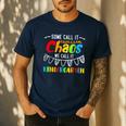 Some Call It Chaos We Call It Kindergarten Teacher Men's Casual T-Shirt Navy Some Call It Chaos We Call It Kindergarten Teacher Men's Casual T-Shirt Navy