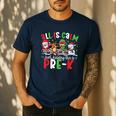 All Is Calm Just Kidding This Is Pre-K Christmas Teacher Men's Casual T-Shirt Navy All Is Calm Just Kidding This Is Pre-K Christmas Teacher Men's Casual T-Shirt Navy
