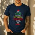 All Is Calm Said No 1st Grade Teacher Ever Christmas Teacher Men's Casual T-Shirt Navy