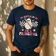 You Can't Scare Me I'm a Principal Halloween Teacher Men's Casual T-Shirt Navy