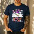 You Can't Scare Me I'm A Teacher Halloween Men's Casual T-Shirt Navy
