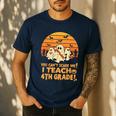 You Can't Scare Me I Teach 4th Grade Teacher Halloween Men's Casual T-Shirt Navy You Can't Scare Me I Teach 4th Grade Teacher Halloween Men's Casual T-Shirt Navy