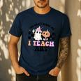 You Can't Scare Me I Teach Art Retro Teacher Ghost Halloween Men's Casual T-Shirt Navy You Can't Scare Me I Teach Art Retro Teacher Ghost Halloween Men's Casual T-Shirt Navy