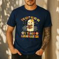 You Can't Scare Me I Teach Kindergarten Halloween Teacher Men's Casual T-Shirt Navy