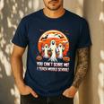 You Can't Scare Me I Teach Middle School Teacher Halloween Men's Casual T-Shirt Navy