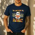 You Can't Scare Me I Teach Preschool Ghost Halloween Teacher Men's Casual T-Shirt Navy You Can't Scare Me I Teach Preschool Ghost Halloween Teacher Men's Casual T-Shirt Navy