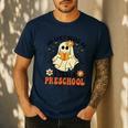 You Can't Scare Me I Teach Preschool Teacher Halloween Ghost Men Women Men's Casual T-Shirt Navy You Can't Scare Me I Teach Preschool Teacher Halloween Ghost Men Women Men's Casual T-Shirt Navy