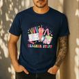 Can't Talk Right Now Doing Teacher Stuff Teacher Stuff Men's Casual T-Shirt Navy