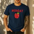Caterpillar Friday Fruit Kindergarten Teacher Men Women Kids Men's Casual T-Shirt Navy