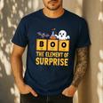 Chemistry Boo The Element Of Surprise Science Teacher Men's Casual T-Shirt Navy Chemistry Boo The Element Of Surprise Science Teacher Men's Casual T-Shirt Navy
