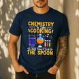 Chemistry Is Like Cooking Science Teacher Student Men's Casual T-Shirt Navy
