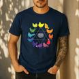 Chicken Themed Color Wheel Educational Art Teacher Artist Men Women Girls Kids Men's Casual T-Shirt Navy