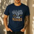 Choir Teacher I Hear Voices Chorister Church Choral Music Men's Casual T-Shirt Navy