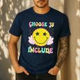 Choose To Include Special Education Teacher Autism Awareness Men's Casual T-Shirt Navy