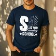 Christian Teacher S Is For Sunday School Essentials Men's Casual T-Shirt Navy
