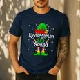 Christmas Kindergarten Elf Squad Teacher Student Men's Casual T-Shirt Navy Christmas Kindergarten Elf Squad Teacher Student Men's Casual T-Shirt Navy