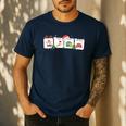 Christmas Santa Special Education SPED Teacher Xmas PJ Men's Casual T-Shirt Navy