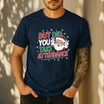 Christmas Teacher Surprise Did You Take Attendance Men's Casual T-Shirt Navy Christmas Teacher Surprise Did You Take Attendance Men's Casual T-Shirt Navy