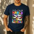 Color The World With Kindness Crayon Positivity Teacher Men's Casual T-Shirt Navy Color The World With Kindness Crayon Positivity Teacher Men's Casual T-Shirt Navy