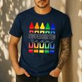 Colorful Crayon Kindergarten Team Tee For Teachers Students Men Women Kids Men's Casual T-Shirt Navy