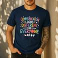 Communication ASL Teacher Deaf People ASL Interpreter Men's Casual T-Shirt Navy Communication ASL Teacher Deaf People ASL Interpreter Men's Casual T-Shirt Navy