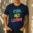 Computer Teacher Back To School Kids Ctrl Alt Learn Men's Casual T-Shirt Navy Computer Teacher Back To School Kids Ctrl Alt Learn Men's Casual T-Shirt Navy