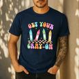 Get Your Cray-On Preschool Teacher Kindergarten Teacher Men's Casual T-Shirt Navy