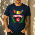 Crayon Box Fun Teacher Student Crayon Squad Halloween 2022 Men's Casual T-Shirt Navy Crayon Box Fun Teacher Student Crayon Squad Halloween 2022 Men's Casual T-Shirt Navy