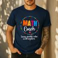 Cute Math Coach Teacher Mathematical Nerd School Men's Casual T-Shirt Navy Cute Math Coach Teacher Mathematical Nerd School Men's Casual T-Shirt Navy