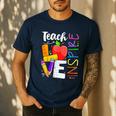 Cute Teach Love And Inspire Men Women Teacher Men's Casual T-Shirt Navy Cute Teach Love And Inspire Men Women Teacher Men's Casual T-Shirt Navy