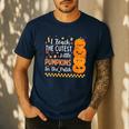 Cute Teacher Halloween For Women Men Teacher Pumpkin Men's Casual T-Shirt Navy
