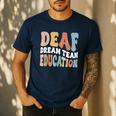 Deaf Dream Team Education Deaf Education Teacher Men's Casual T-Shirt Navy Deaf Dream Team Education Deaf Education Teacher Men's Casual T-Shirt Navy