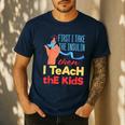 Diabetic Teacher Diabetes Awareness Insulin Blue Ribbon Men's Casual T-Shirt Navy Diabetic Teacher Diabetes Awareness Insulin Blue Ribbon Men's Casual T-Shirt Navy