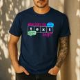 What Does The Text Say Text Evidence Reading Teacher For Men Women Men's Casual T-Shirt Navy What Does The Text Say Text Evidence Reading Teacher For Men Women Men's Casual T-Shirt Navy