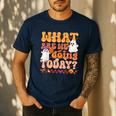 What Are We Doing Today Halloween PE Spooky Teacher Men's Casual T-Shirt Navy