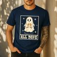 All Done Sign Language Ghost Speech Pathology Teacher Men's Casual T-Shirt Navy All Done Sign Language Ghost Speech Pathology Teacher Men's Casual T-Shirt Navy