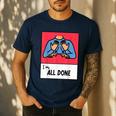 All Done Sped Teacher ASL Teacher Neurodiversity Hand Sign Men's Casual T-Shirt Navy