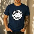 Dr Seuss Teacher Of All Things Red Emblem Men's Casual T-Shirt Navy Dr Seuss Teacher Of All Things Red Emblem Men's Casual T-Shirt Navy