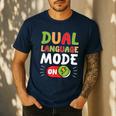 Dual Language Teacher Bilingual Teacher Men's Casual T-Shirt Navy Dual Language Teacher Bilingual Teacher Men's Casual T-Shirt Navy
