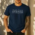 Dyslexia Practitioner Teacher Dyslexia Therapist Awareness For Men Women Men's Casual T-Shirt Navy
