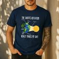 Earth Rotation Earth Day Science Teacher Kids Women Men's Casual T-Shirt Navy Earth Rotation Earth Day Science Teacher Kids Women Men's Casual T-Shirt Navy