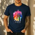 Earth Without Art Is Just Eh Painting Artist Pun Art Teacher Men's Casual T-Shirt Navy Earth Without Art Is Just Eh Painting Artist Pun Art Teacher Men's Casual T-Shirt Navy