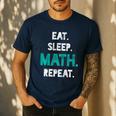 Eat Sleep Math Repeat Math Teacher Men Women Girls Kids Men's Casual T-Shirt Navy Eat Sleep Math Repeat Math Teacher Men Women Girls Kids Men's Casual T-Shirt Navy