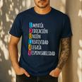 Educar Bilingual Spanish Teacher Men's Casual T-Shirt Navy