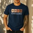 Educator Science Teacher Melanin Educator Science Men's Casual T-Shirt Navy Educator Science Teacher Melanin Educator Science Men's Casual T-Shirt Navy